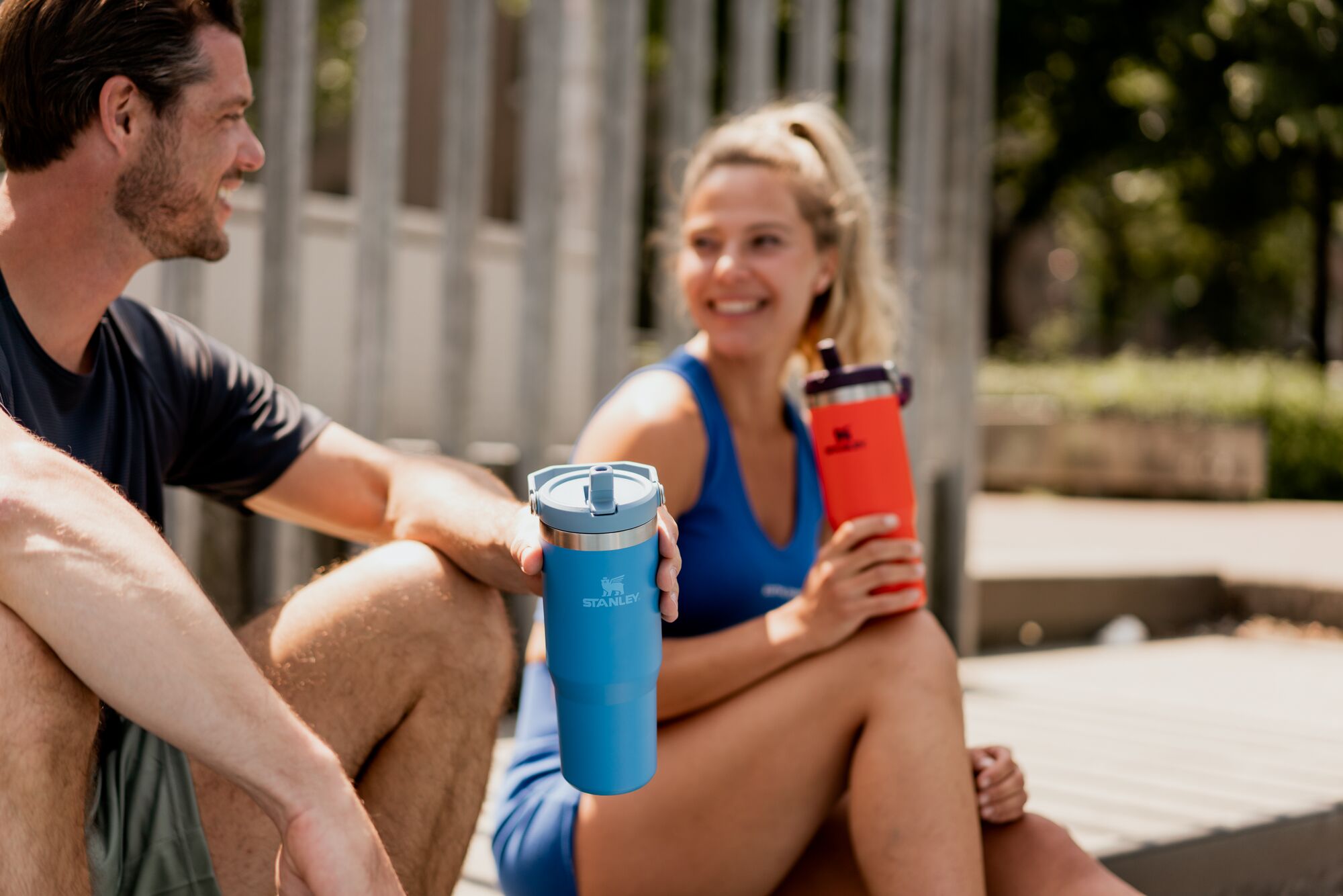 The IceFlow™ Flip Straw termokop, Azure - 0,89 L